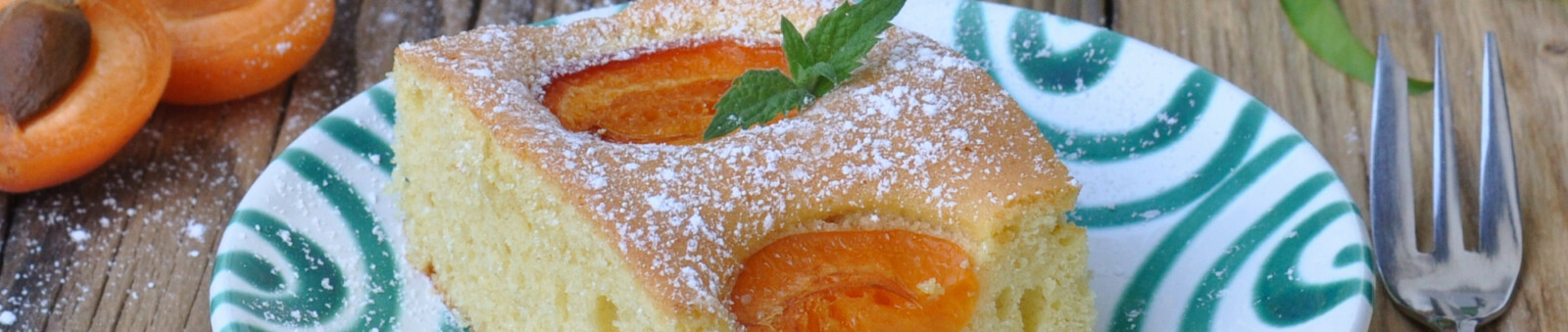     Several slices of an apricots cake 
